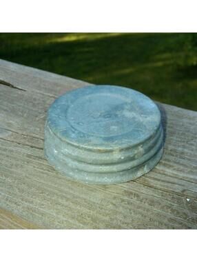 Three Vintage Zinc Canning Jar Lids, Antique, Glass insert, Mason, Ball, Atlas